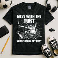 Funny Mess With The Turt You're Gonna Get Hurt Battle Turtle Kids Tie-Dye T-Shirt