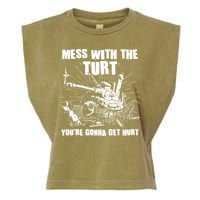 Funny Mess With The Turt You're Gonna Get Hurt Battle Turtle Garment-Dyed Women's Muscle Tee