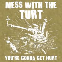 Funny Mess With The Turt You're Gonna Get Hurt Battle Turtle Garment-Dyed Women's Muscle Tee