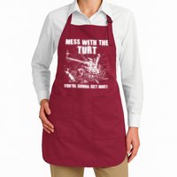 Funny Mess With The Turt You're Gonna Get Hurt Battle Turtle Apron
