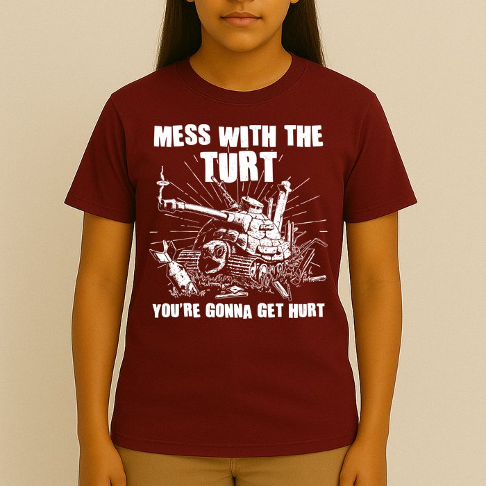 Funny Mess With The Turt You're Gonna Get Hurt Battle Turtle T-Shirt
