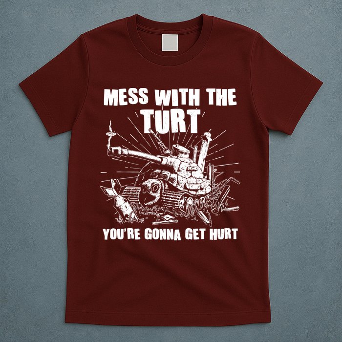 Funny Mess With The Turt You're Gonna Get Hurt Battle Turtle T-Shirt