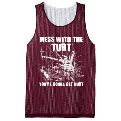 Funny Mess With The Turt You're Gonna Get Hurt Battle Turtle Mesh Reversible Basketball Jersey Tank