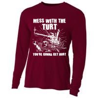 Funny Mess With The Turt You're Gonna Get Hurt Battle Turtle Cooling Performance Long Sleeve Crew