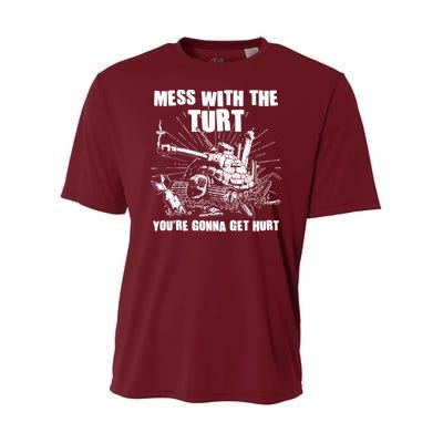 Funny Mess With The Turt You're Gonna Get Hurt Battle Turtle Youth Performance Sprint T-Shirt