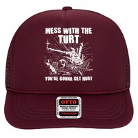 Funny Mess With The Turt You're Gonna Get Hurt Battle Turtle Trucker Hat