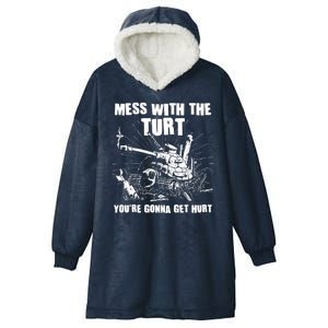 Funny Mess With The Turt You're Gonna Get Hurt Battle Turtle Hooded Wearable Blanket