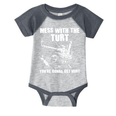 Funny Mess With The Turt You're Gonna Get Hurt Battle Turtle Infant Baby Jersey Bodysuit