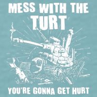 Funny Mess With The Turt You're Gonna Get Hurt Battle Turtle Sueded Cloud Jersey T-Shirt