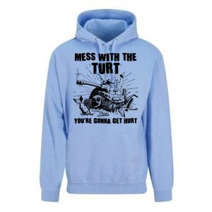 Funny Mess With The Turt You're Gonna Get Hurt Battle Turtle Unisex Surf Hoodie