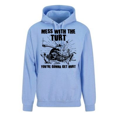 Funny Mess With The Turt You're Gonna Get Hurt Battle Turtle Unisex Surf Hoodie