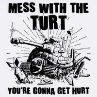 Funny Mess With The Turt You're Gonna Get Hurt Battle Turtle Garment-Dyed Sweatshirt