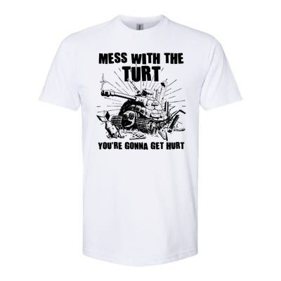 Funny Mess With The Turt You're Gonna Get Hurt Battle Turtle Softstyle® CVC T-Shirt