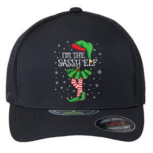 Family Matching Women Girls Im The Sassy Elf Christmas Flexfit Unipanel Trucker Cap