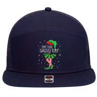 Family Matching Women Girls Im The Sassy Elf Christmas 7 Panel Mesh Trucker Snapback Hat