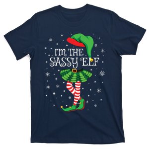 Family Matching Women Girls Im The Sassy Elf Christmas T-Shirt