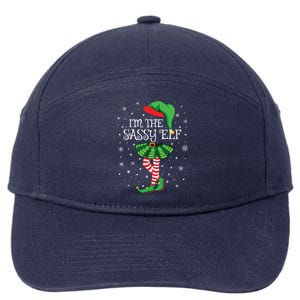 Family Matching Women Girls Im The Sassy Elf Christmas 7-Panel Snapback Hat