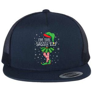 Family Matching Women Girls Im The Sassy Elf Christmas Flat Bill Trucker Hat