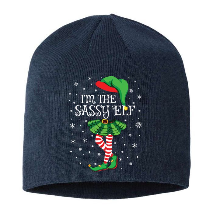 Family Matching Women Girls Im The Sassy Elf Christmas Sustainable Beanie