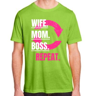 Funny Mom Wife Sister Daughter Boss Repeat Cycle Gift Adult ChromaSoft Performance T-Shirt