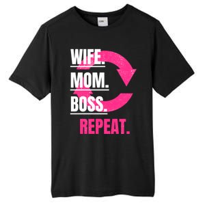 Funny Mom Wife Sister Daughter Boss Repeat Cycle Gift Tall Fusion ChromaSoft Performance T-Shirt