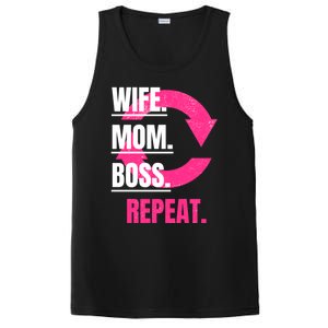 Funny Mom Wife Sister Daughter Boss Repeat Cycle Gift PosiCharge Competitor Tank