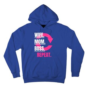 Funny Mom Wife Sister Daughter Boss Repeat Cycle Gift Hoodie