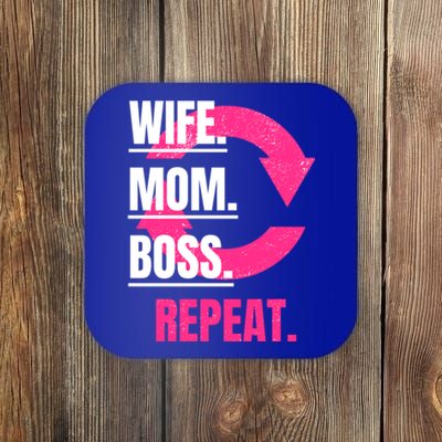 Funny Mom Wife Sister Daughter Boss Repeat Cycle Gift Coaster