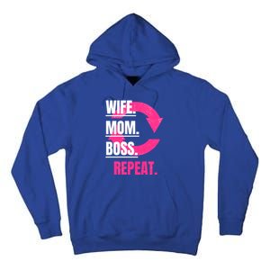 Funny Mom Wife Sister Daughter Boss Repeat Cycle Gift Tall Hoodie