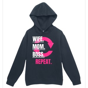 Funny Mom Wife Sister Daughter Boss Repeat Cycle Gift Urban Pullover Hoodie