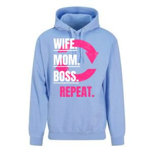 Funny Mom Wife Sister Daughter Boss Repeat Cycle Gift Unisex Surf Hoodie