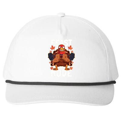 Feast Mode Weightlifting Turkey Day Thanksgiving Christmas Snapback Five-Panel Rope Hat