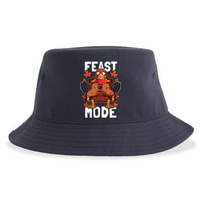 Feast Mode Weightlifting Turkey Day Thanksgiving Christmas Sustainable Bucket Hat