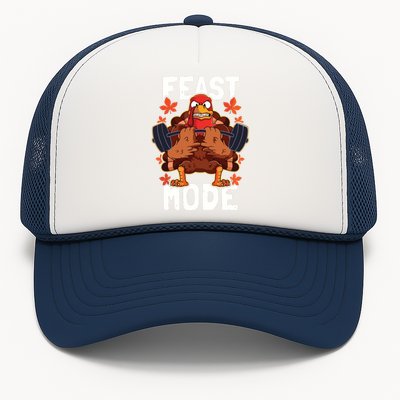 Feast Mode Weightlifting Turkey Day Thanksgiving Christmas Trucker Hat