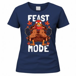 Feast Mode Weightlifting Turkey Day Thanksgiving Christmas Women's T-Shirt