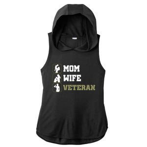 Female Mom Wife Veteran Cute Gift Ladies PosiCharge Tri-Blend Wicking Draft Hoodie Tank