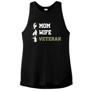 Female Mom Wife Veteran Cute Gift Ladies PosiCharge Tri-Blend Wicking Tank