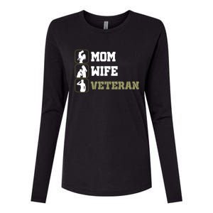 Female Mom Wife Veteran Cute Gift Womens Cotton Relaxed Long Sleeve T-Shirt