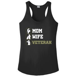 Female Mom Wife Veteran Cute Gift Ladies PosiCharge Competitor Racerback Tank