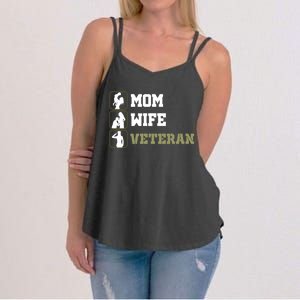 Female Mom Wife Veteran Cute Gift Women's Strappy Tank