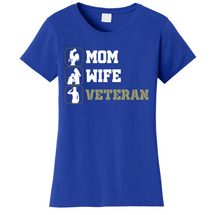 Female Mom Wife Veteran Cute Gift Women's T-Shirt