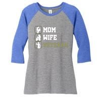 Female Mom Wife Veteran Cute Gift Women's Tri-Blend 3/4-Sleeve Raglan Shirt