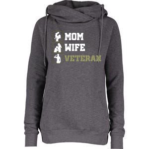 Female Mom Wife Veteran Cute Gift Womens Funnel Neck Pullover Hood