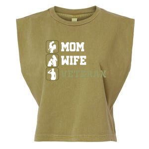 Female Mom Wife Veteran Cute Gift Garment-Dyed Women's Muscle Tee