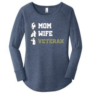 Female Mom Wife Veteran Cute Gift Women's Perfect Tri Tunic Long Sleeve Shirt