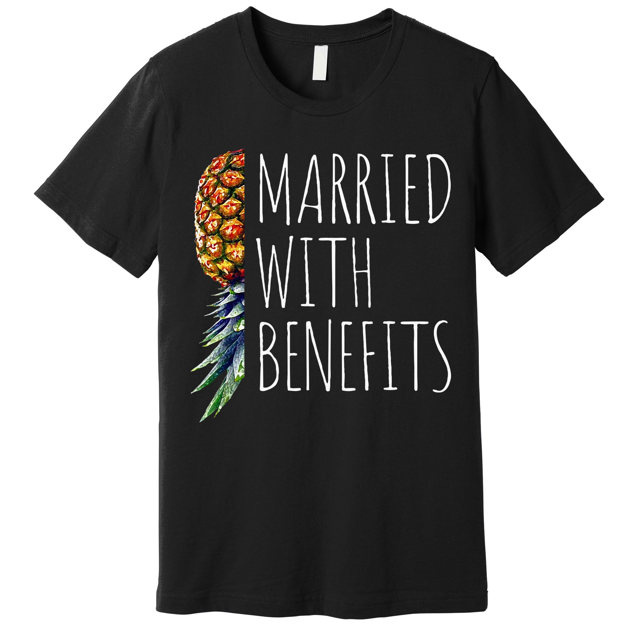 Funny Married With Benefits Upside Down Pineapple Swinger Premium T-Shirt