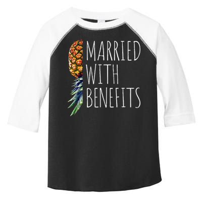Funny Married With Benefits Upside Down Pineapple Swinger Toddler Fine Jersey T-Shirt