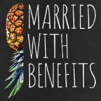 Funny Married With Benefits Upside Down Pineapple Swinger Golf Towel