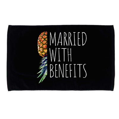 Funny Married With Benefits Upside Down Pineapple Swinger Microfiber Hand Towel