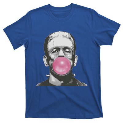 Frankenstein Monster With Pink Bubblegum Bubble T-Shirt